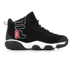 Men's Fila Snake Dancer Mid-Top Sneakers Black/White/Red