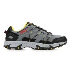 Men's Fila Grand Tier Trail Running Shoes Grey/Blk/Yellow