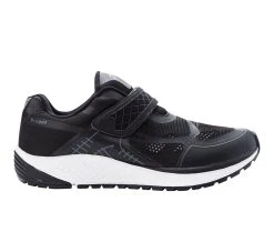 Men's Propet One Strap Walking Shoes Black/Dk Grey -Skechers Sales Store 1 1253