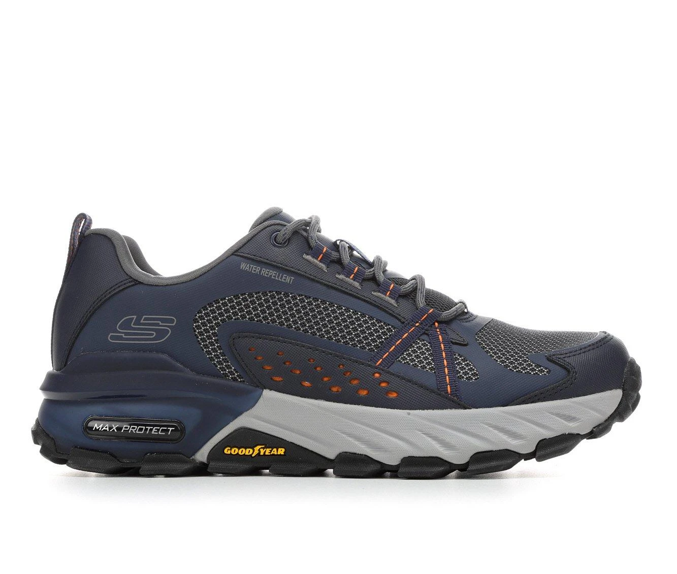 Men's Skechers 237303 Max Protect Good Year Trail Running Shoes Men's Skechers 237303 Max Protect Good Year Trail Running Shoes Navy/Grey -Skechers Sales Store 1 242