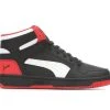 Men's Puma Rebound Layup High SL Sneakers Black/Red/White -Skechers Sales Store 1 384