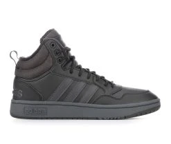 Men's Adidas Hoops 3.0 Mid Winterized Sustainable Sneakers Black/Carbon