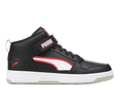 Men's Puma Rebound Strap Alumni Mid-Top Sneakers Black/White/Red