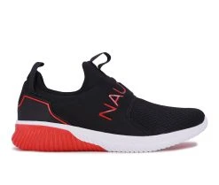 Men's Nautica Coaster Slip-On Sneakers Black/Red
