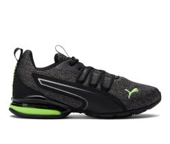 Men's Puma Axelion NXT Knit Sneakers Black/Green -Skechers Sales Store 1 437