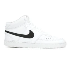 Men's Nike Court Vision Mid Sneakers Wht/Blk/Wht
