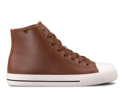 Men's Lugz Stagger Hi Lx High-Top Sneakers Chestnut/White