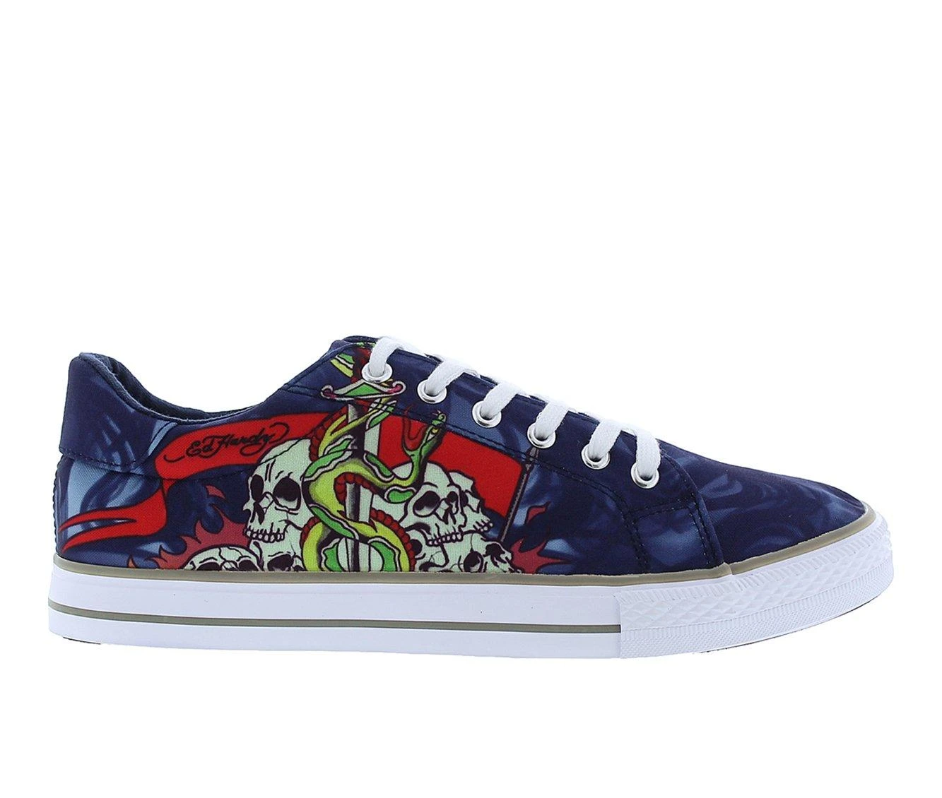 Men's Ed Hardy Milo Casual Sneakers Blue 3 Men's Ed Hardy Milo Casual Sneakers Blue