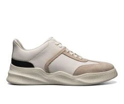 Men's Stacy Adams Vanguard T-Toe Lace Sneakers Cream/Black