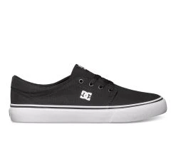 Men's DC Trase TX Skate Shoes Black/White