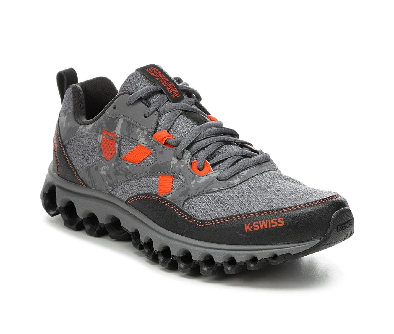 Men's K-Swiss Tubes Trail 200 Trail Running Shoes Men's K-Swiss Tubes Trail 200 Trail Running Shoes Grey/Blk/Orange -Skechers Sales Store 2 139