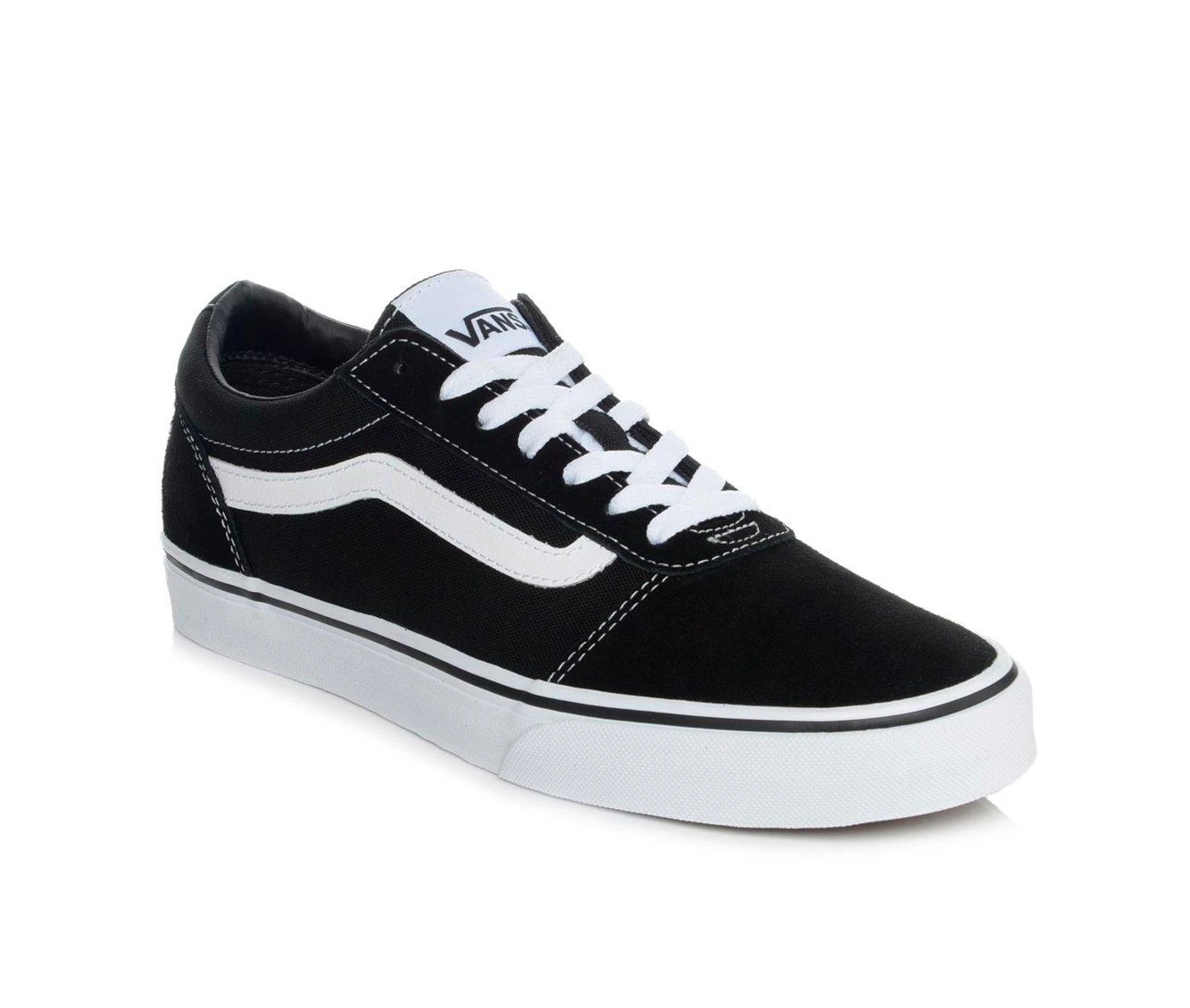 Men's Vans Ward Skate Shoes Men's Vans Ward Skate Shoes Black/Wht Suede -Skechers Sales Store 2 157