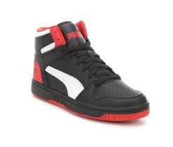 Men's Puma Rebound Layup High SL Sneakers Black/Red/White -Skechers Sales Store 2 192