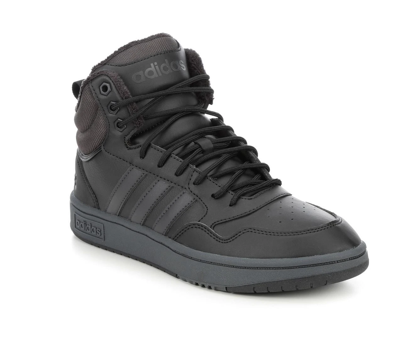 Men's Adidas Hoops 3.0 Mid Winterized Sustainable Sneakers Men's Adidas Hoops 3.0 Mid Winterized Sustainable Sneakers Black/Carbon -Skechers Sales Store 2 205