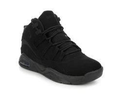 Men's Shaq Full Press Basketball Shoes Blk Nubuck PU -Skechers Sales Store 2 507