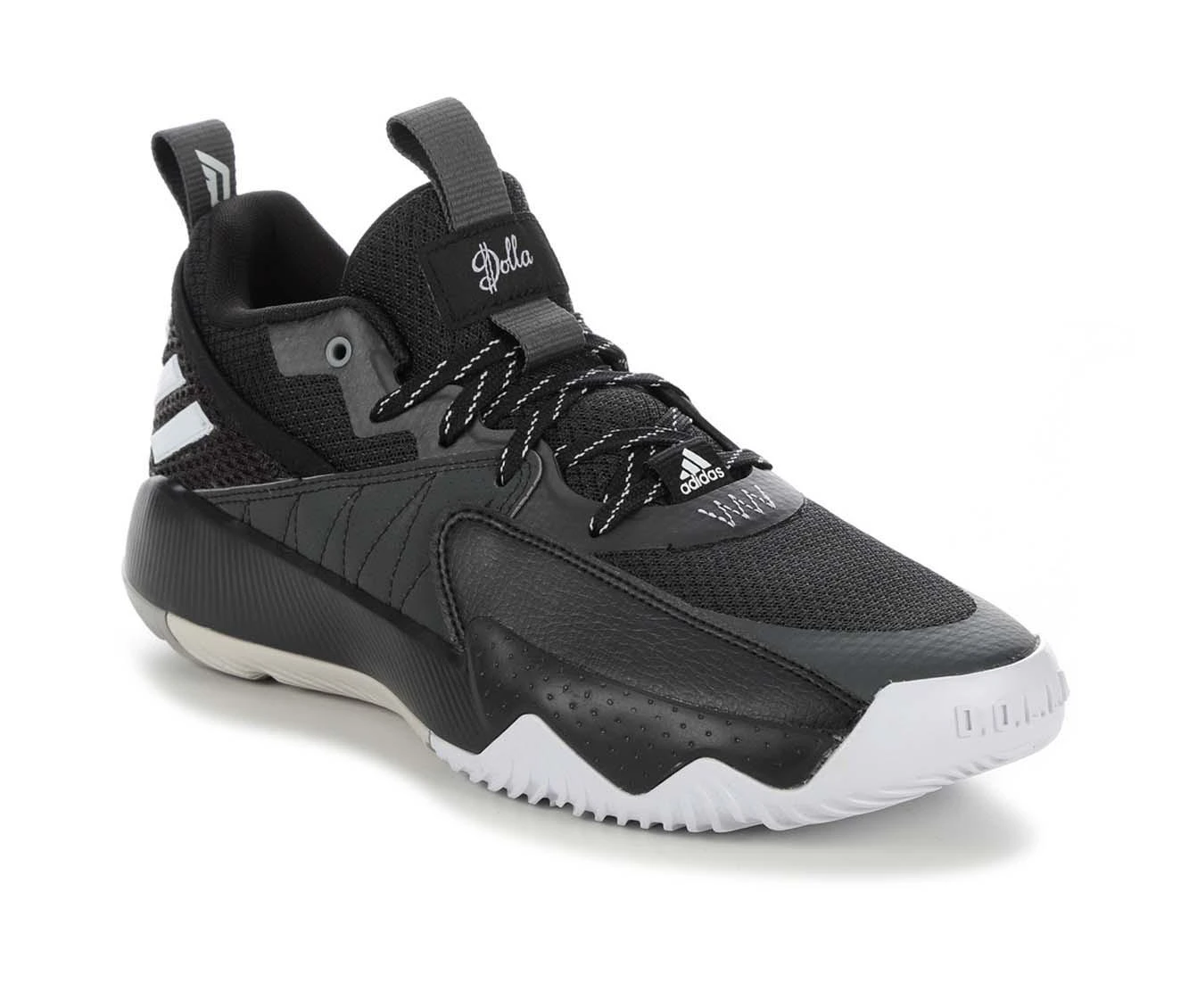 Men's Adidas Dame Extply2 Sustainable Basketball Shoes Blk/White/Grey 5 Men's Adidas Dame Extply2 Sustainable Basketball Shoes Blk/White/Grey - Image 3