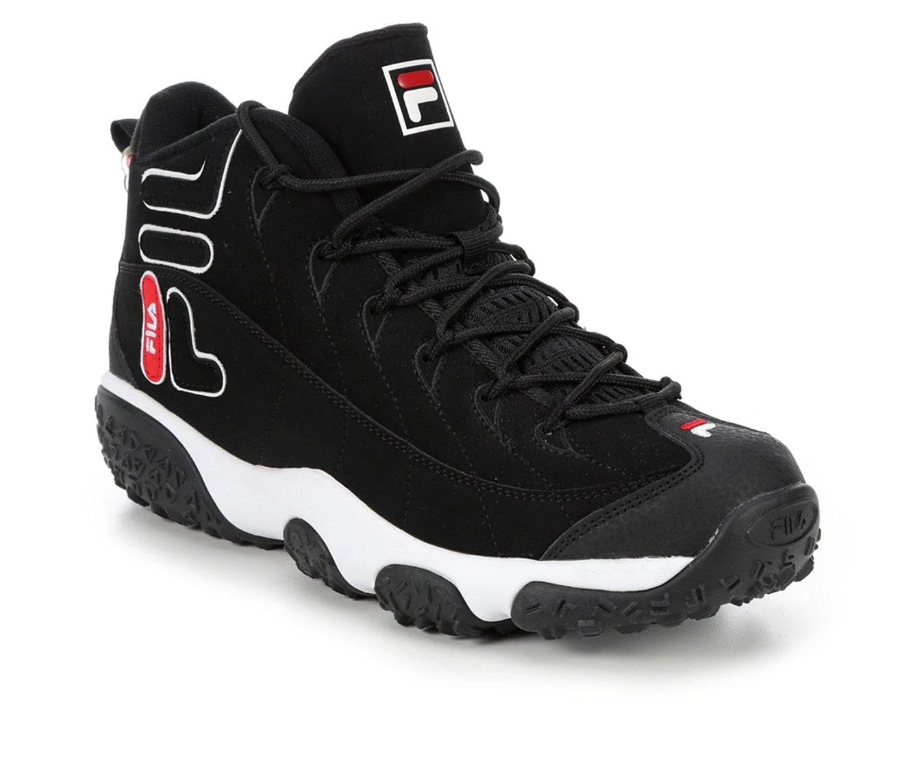 Men's Fila Snake Dancer Mid-Top Sneakers Men's Fila Snake Dancer Mid-Top Sneakers Black/White/Red -Skechers Sales Store 2 517