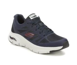 Men's Skechers 232042 Arch Fit Walking Shoes Navy/Red -Skechers Sales Store 2 646