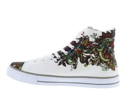 Men's Ed Hardy Still Life High-Top Casual Sneakers White -Skechers Sales Store 3 242