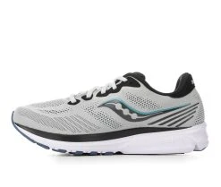 Men's Saucony Ride 14 Running Shoes Fog/Blk/Storm -Skechers Sales Store 3 30