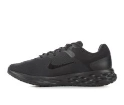 Men's Nike Revolution 6 Sustainable Running Shoes Black/Black/Gry -Skechers Sales Store 3 34