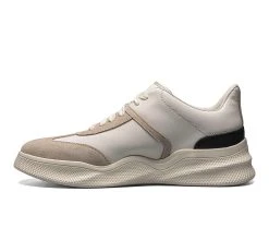 Men's Stacy Adams Vanguard T-Toe Lace Sneakers Cream/Black -Skechers Sales Store 3 438