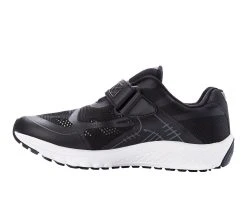 Men's Propet One Strap Walking Shoes Black/Dk Grey -Skechers Sales Store 3 625