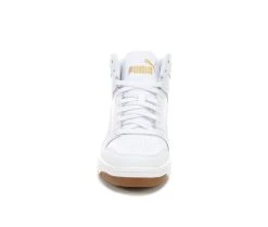 Men's Puma Rebound Layup Lux Sneakers White/Gold/Gum -Skechers Sales Store 4 480